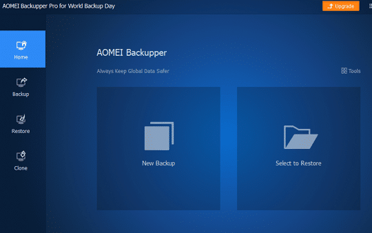 AOMEI Backupper Pro interface