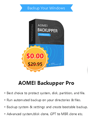 AOMEI Backupper Pro 7 Free Full Version License[1 Year]