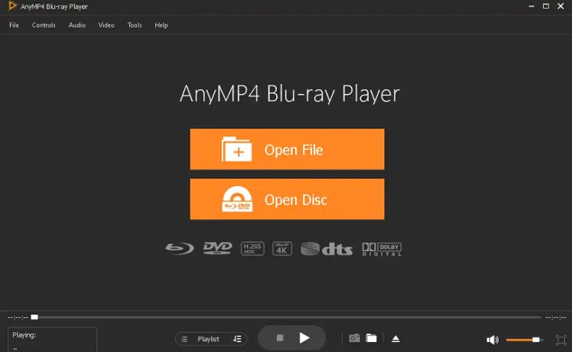 AnyMP4 Blu-ray Player UI