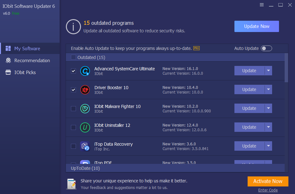 IObit Software Updater 7 Pro License Key 2024 Free